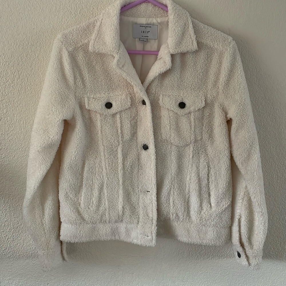 IRIS white plush jacket